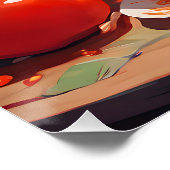 Kattenetende spaghetti perfect poster (Hoek)