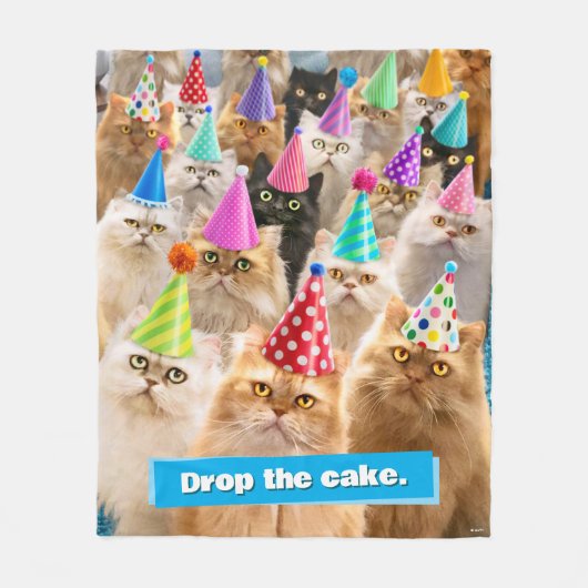 Kattenfeestje Fleece Deken (Voorkant)