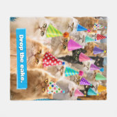 Kattenfeestje Fleece Deken (Voorkant (Horizontaal))