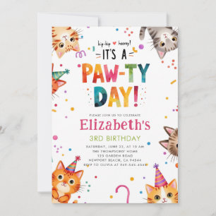 Kattenfeestje Kittens Kleurrijk Wonderlijk Verjaar Kaart