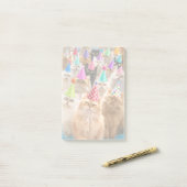 Kattenfeestje Post-it® Notes (Op bureau)