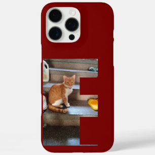 Kattenfoto en naam, F, Custom Hoesje-Mate iPhone 16 Pro Max Hoesje