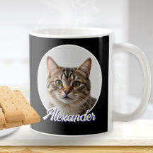 Kattenfoto en naam stijlvol zwart