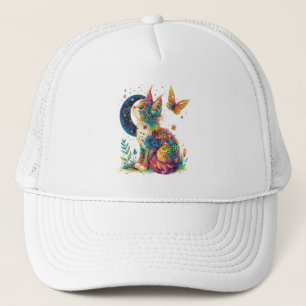 Kattenfoto met een Schattige Katten dierengezicht Trucker Pet
