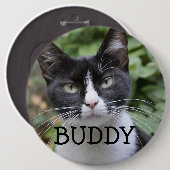 KATTENFOTO PET CUSTOM BIG BUTTON (Voorkant /achterkant)