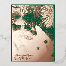 Kattenfoto Tekst Kerstmisgevouwen Folie Wenskaart