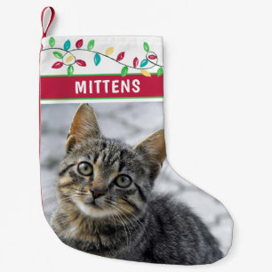 Kattenfoto Waterverf Vakantielichten Kleine Kerstsok