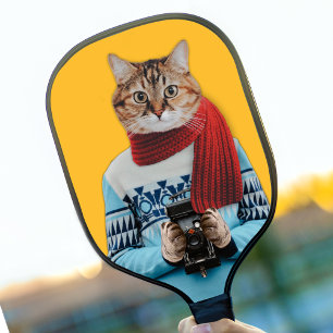 Kattenfotograaf in  trui Quirky Pickleball Paddle