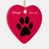 Kattengedenkteken kerstversiering keramisch ornament (Rechts)