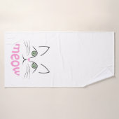 Kattengezicht Badhanddoek (Badhanddoek)