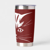 Kattengezicht gepersonaliseerd geïsoleerde drinkbeker (Links)