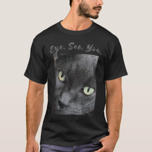 Kattengezicht groene ogen griezelig Oog ziet je T-shirt