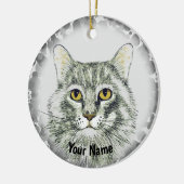 kattengezicht keramisch ornament (Links)