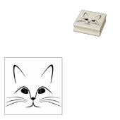 kattengezicht, kunststempel 	rubberstempel (Gestempeld)