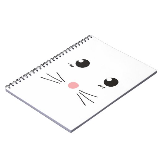 Kattengezicht lijntekening notitieboek (Linkerzijde)