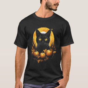 Kattengezicht Volle Maan Pompoen - Schattige Herfs T-shirt