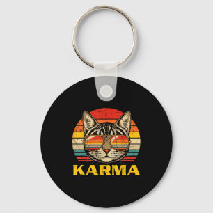 Kattengezicht Zonnebril Karma Grappige Kitten Kat  Sleutelhanger
