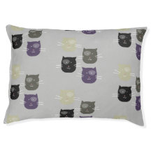 Kattengezichtpatroon Elke Kleur Huisdierbed