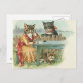 kattengezin briefkaart (Voorkant / Achterkant)