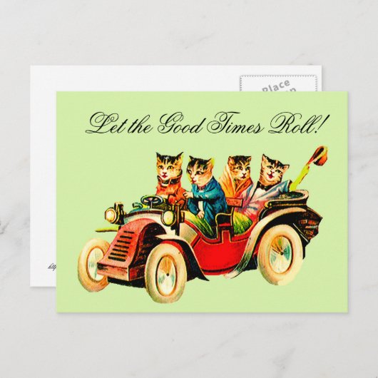 KATTENGROEP - LAAT DE GOEDE TIJDEN ROLLEN! DOOR A BRIEFKAART (Voorkant / Achterkant)
