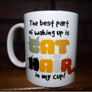 Kattenhaar in mijn beker Humoureuze kattendeksel M Koffiemok
