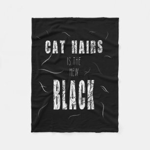 Kattenhaar is de nieuwe zwarte humor  fleece deken