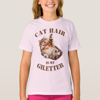 Kattenhaar Is Mijn Glitters T-shirt