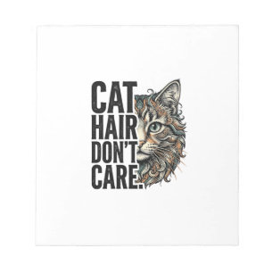 Kattenhaar maakt niet uit Vintage graveer cat shir Notitieblok
