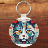 kattenhart sleutelhanger (Voorkant)