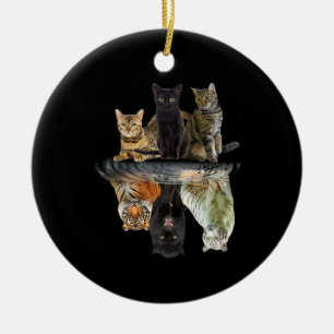 Kattenherdenkingsvriendje kat lovers cute tijger keramisch ornament