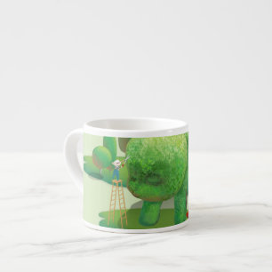 Kattenhoveniers en Groene Dierlijke Struik Espresso Kop