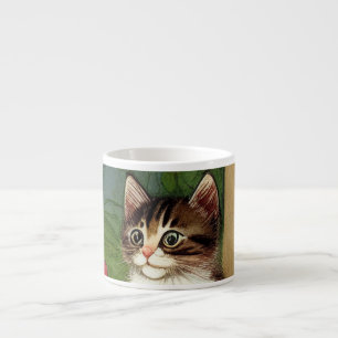 Kattenillustratie met lentevloeren Espresso Kop