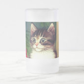 Kattenillustratie met lentevloeren Matglas Bierpul (Center)