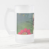 Kattenillustratie met lentevloeren Matglas Bierpul (Links)