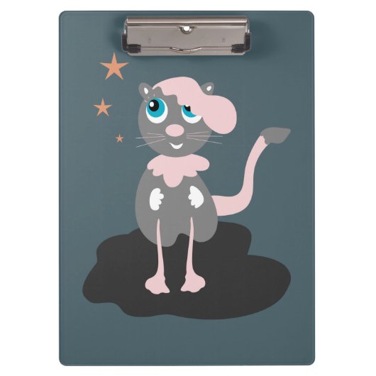 Kattenillustratie voor kinderen Cute Cartoon Kitty Klembord (Voorkant)