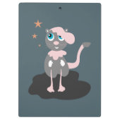 Kattenillustratie voor kinderen Cute Cartoon Kitty Klembord (Achterkant)