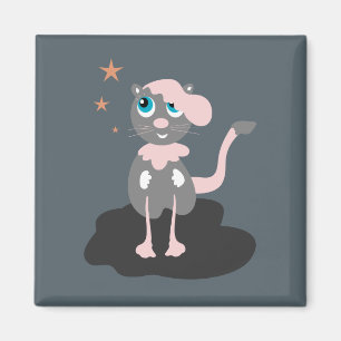 Kattenillustratie voor kinderen Cute Cartoon Kitty Magneet