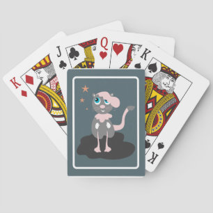 Kattenillustratie voor kinderen Cute Cartoon Kitty Pokerkaarten