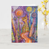 Kattenkaart met Fijne Kat Kaart (Gele Bloem)