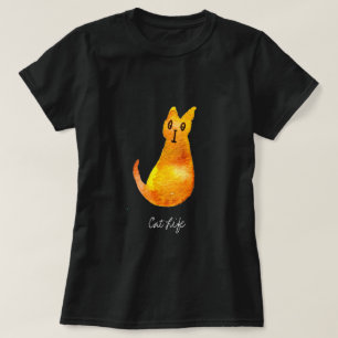 Kattenkatje cute waterverf illustratie kunst t-shirt
