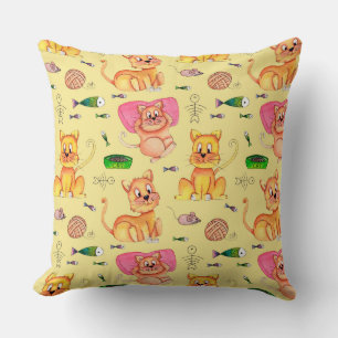 kattenkattendeeg van de viskuit kussen