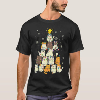 Kattenkerstboom Katten Kerstboom T-shirt
