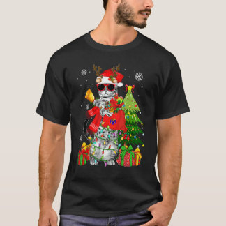 Kattenkerstmis 2022  Schattige kat kerstmanhoed le T-shirt