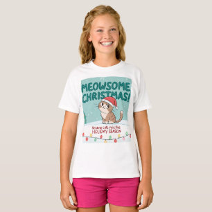 Kattenkerstmis gesneden Kat – Familie Matching Hol T-shirt