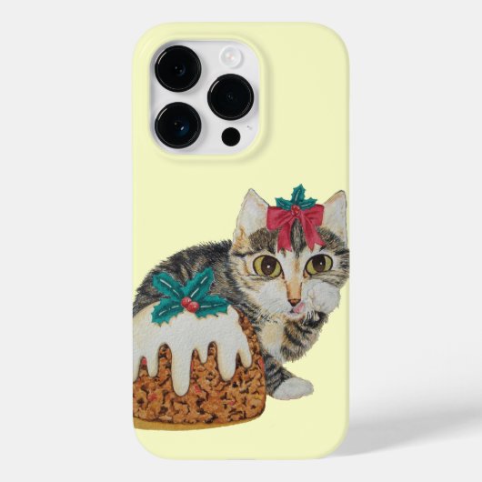 kattenkeukentafeltje om te eten voor kerstmis Case-Mate iPhone case (Achterkant)