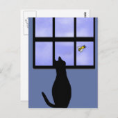 Kattenkijkende hommel briefkaart (Voorkant / Achterkant)