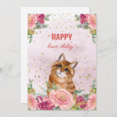 Kattenkitten Gefeliciteerd Fijne Moederdag Feestdagenkaart (Voorkant / Achterkant)