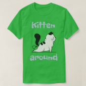 Kattenkitten rond kattenwind grappig  t-shirt (Design voorkant)