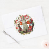 Kattenkitten stijl bloemen sticker (Envelop)