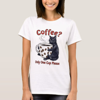 Kattenkoffieliefhebber sarcasme t-shirt